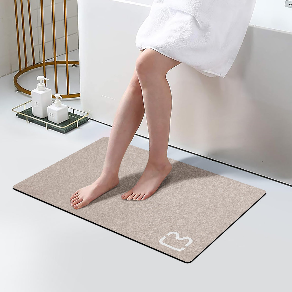 RUERYA Grey Long Bathroom Rugs Large Stone Bath Mats for Bathroom,15.7"x47"