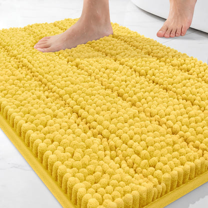 Bcoimo Bath Rug Mat,48x24 High Absorbent Latte Long Bathroom Runner Rugs