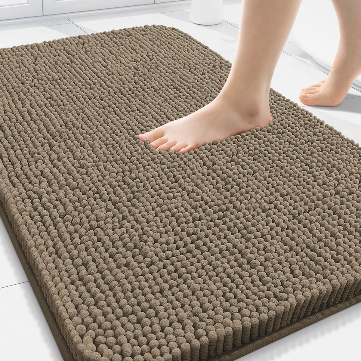 Arotive Bathroom Rugs 24x16, Soft Absorbent Shaggy Chenille Bath Rugs