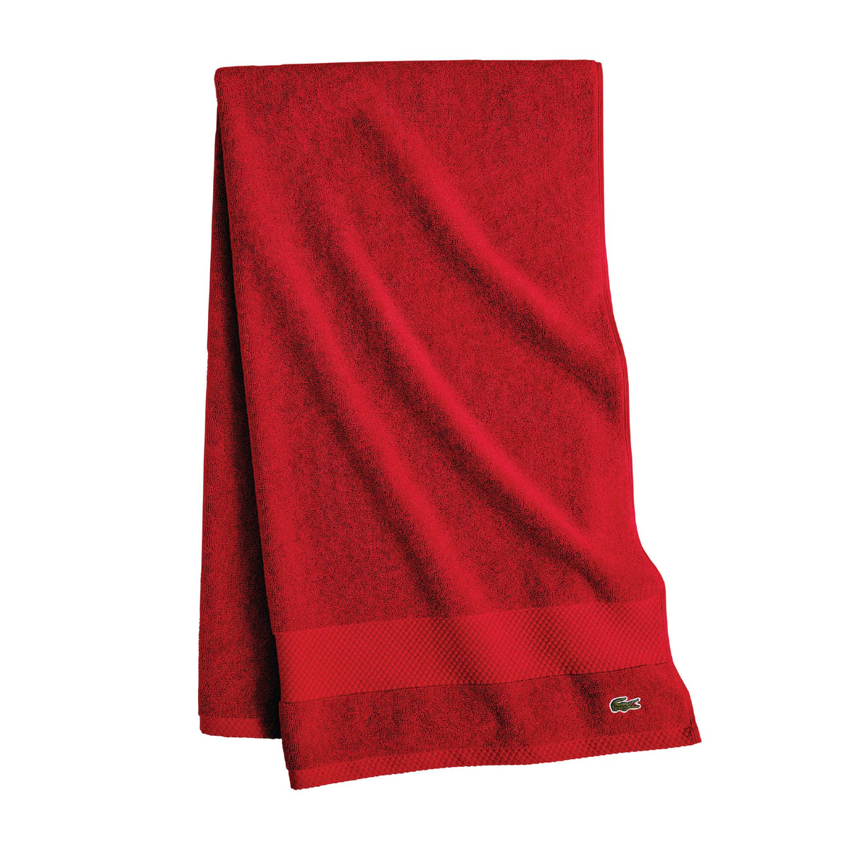 Lacoste Heritage 100% Supima Cotton Bath Towel 30" x 54", White