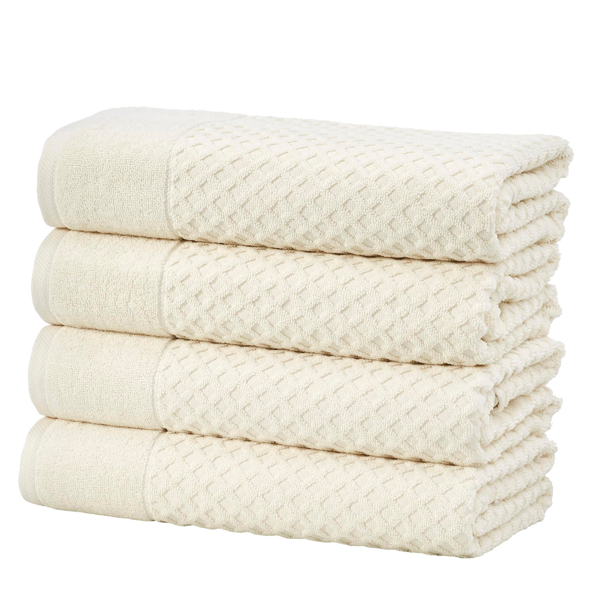 Great Bay Home Bath Towels - 100% Cotton 6 Piece Towel Set - Diamond Waffle Weave - Absorbent, Durable, Quick-Dry Towels for Bathroom (Copper)