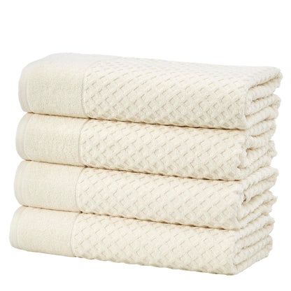 Great Bay Home Bath Towels - 100% Cotton 6 Piece Towel Set - Diamond Waffle Weave - Absorbent, Durable, Quick-Dry Towels for Bathroom (Copper)