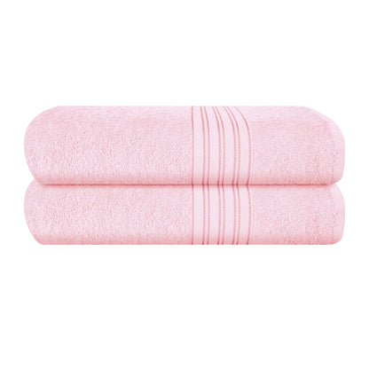 BOUTIQUO 6 Pack Cotton Towel Set, Contains 2 Bath Towels 28x55 inch, 2 Hand Towels 16x24 inch & 2 Wash Coths 12x12 inch, Ideal Everyday use, Ultra Soft Compact & Lightweight - Purple