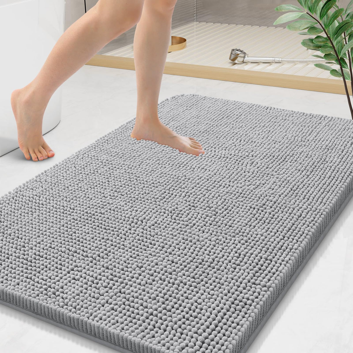 Arotive Bathroom Rugs 24x16, Soft Absorbent Shaggy Chenille Bath Rugs