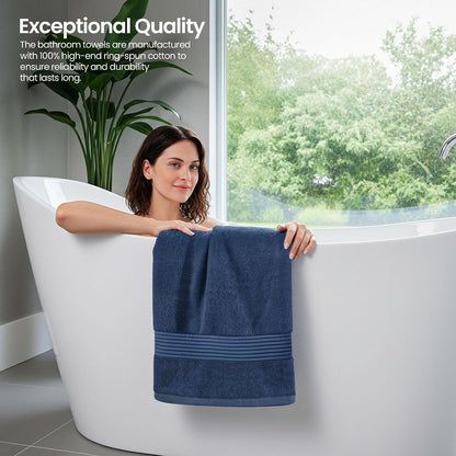 Utopia Towels 6 Pack Bath Towels, 27x54 in, 100% Cotton, Variety