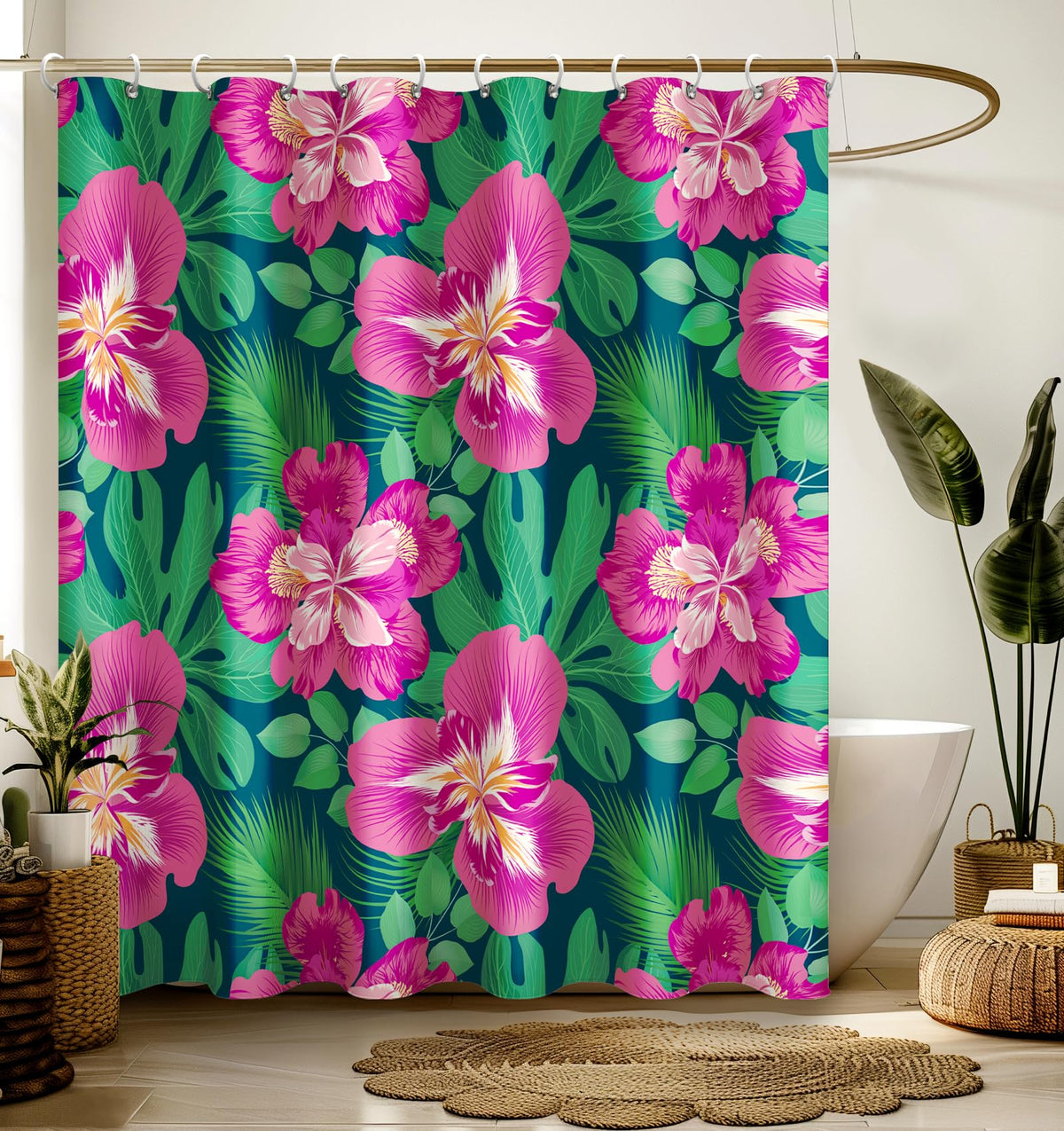 Bathroom Shower Curtain Cute Cortinas para Baño 72 x 72, Boho