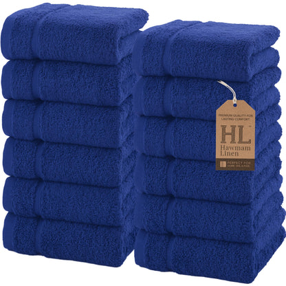 Hawmam Linen Cream 6 Piece Bath Towels Set for Bathroom Original Turkish Cotton Soft, Absorbent and Premium 2 Bath Towels, 2 Hand Towels, 2 Washcloths (Sea Salt)