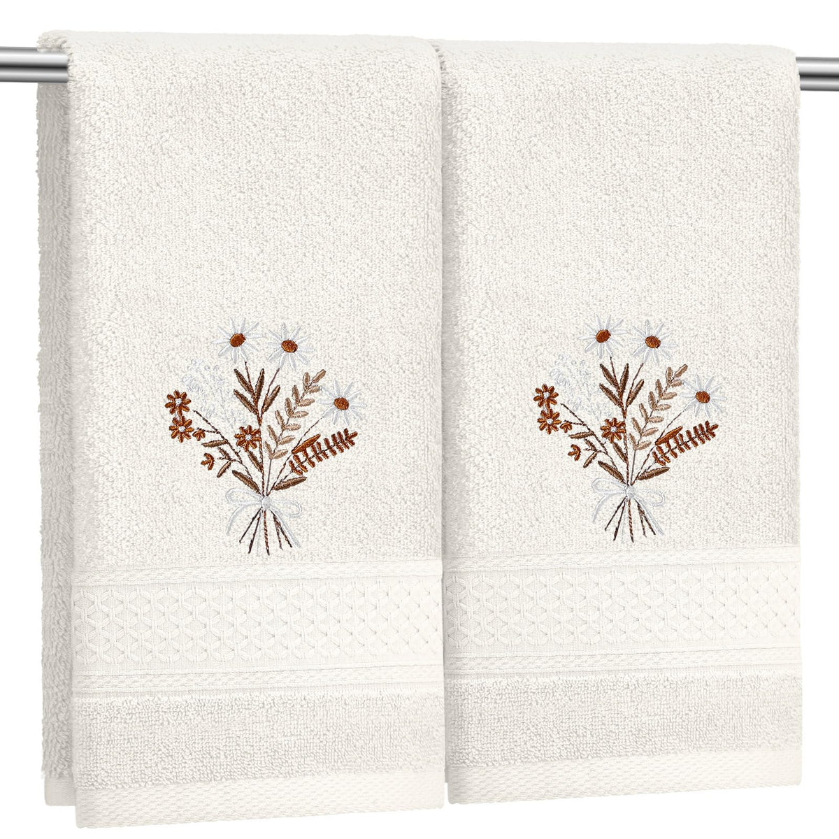 SmoothNovelty 2 Pcs Butterfly Hand Towels Purple Bathroom Decor 14x29 Inch