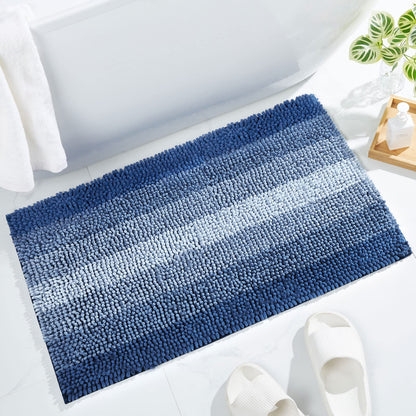 Gibelle Chenille Bathroom Rug Set 2 Piece - Non Slip Bath Mat 16x24, 20x32