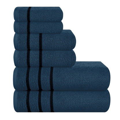 MyOwn Ultra Soft 6 Pack Cotton Towel Set, Contains 2 Bath Towels 28x55 inch, 2 Hand Towels 16x24 inch & 2 Wash Coths 12x12 inch, Ideal Everyday use, Compact & Lightweight - Pink, 71662
