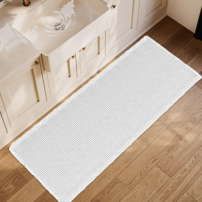ZALL Tan Waffle Bath Mat,Super Absorbent Non Slip Bathroom Rug,Brown 18x30inch,Machine Washable Ultra Soft Floor Mats