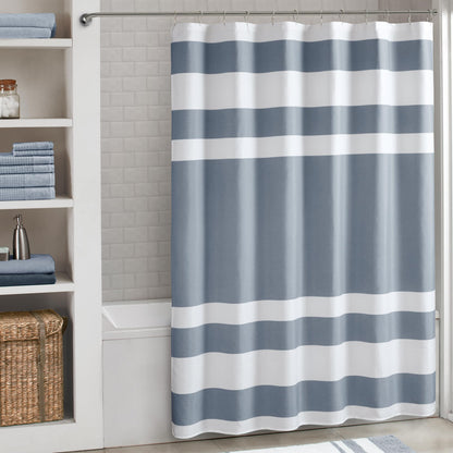 Madison Park Arbor Waffle Shower Curtain for Bathroom, 72 x 72, Beige