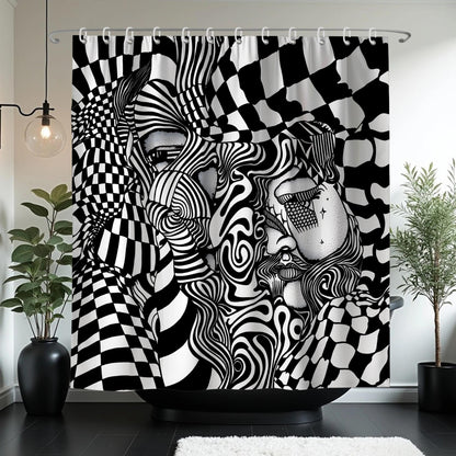 Black Goth Witchy Skull Shower Curtain Gothic Home Gift 72x72 Inches