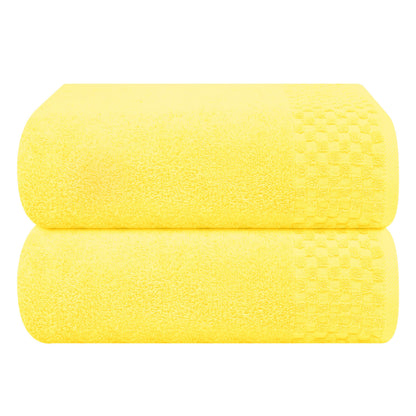 MyOwn Premium Cotton 6 Pack Towel Set for Bathroom, Contains 2 Bath Towels 28x55 inch, 2 Hand Towels 16x24 inch & 2 Wash Coths 12x12 inch, Ideal Everyday use, Compact & Lightweight - Black