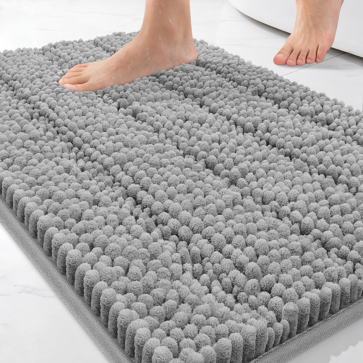 Bcoimo Bath Rug Mat,48x24 High Absorbent Latte Long Bathroom Runner Rugs