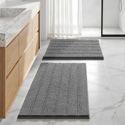 Bcoimo Bath Rug Mat,48x24 High Absorbent Latte Long Bathroom Runner Rugs