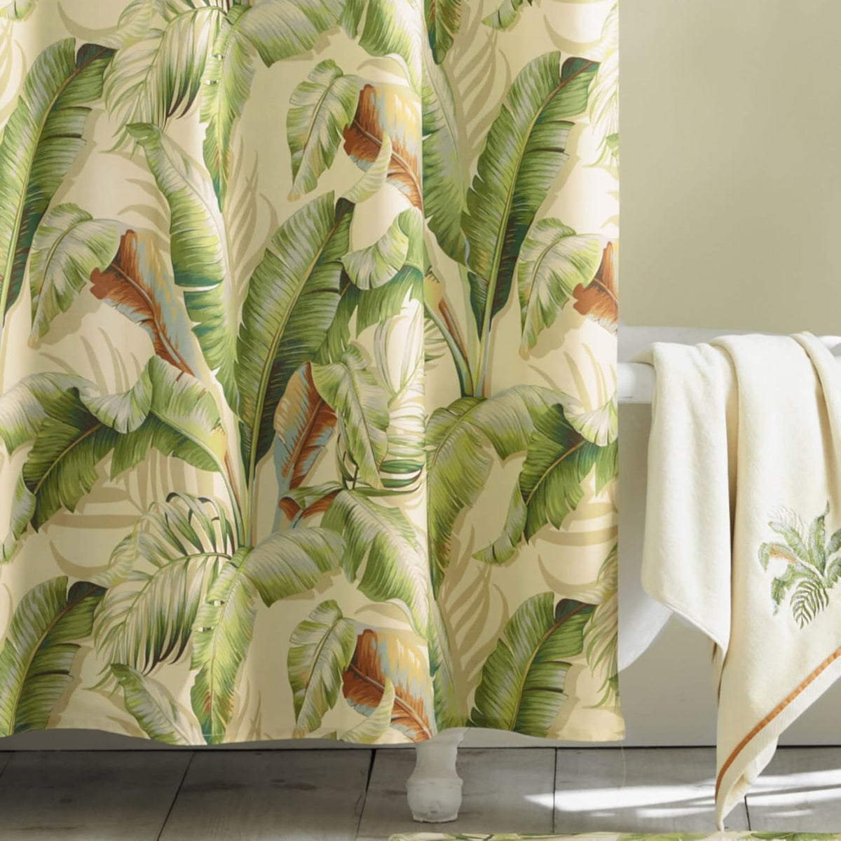 Tommy Bahama - Fabric Shower Curtain, Machine Washable Bathroom Curtain