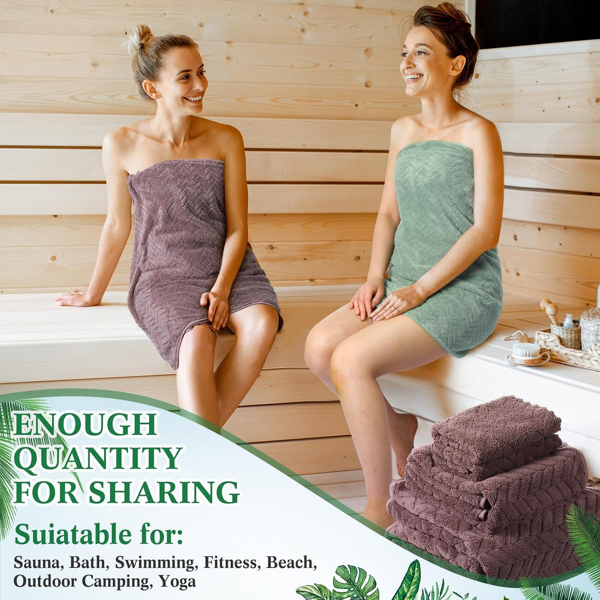 Mixweer 16 Pcs Bath Towel Set Quick Dry Towel Set for Bathroom, Dark Color