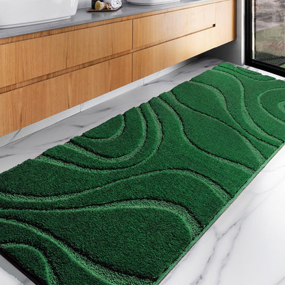 DEXDE Bathroom Rugs Runner 24x60 Long Non-Slip Bath Mats Floor Shower Gray