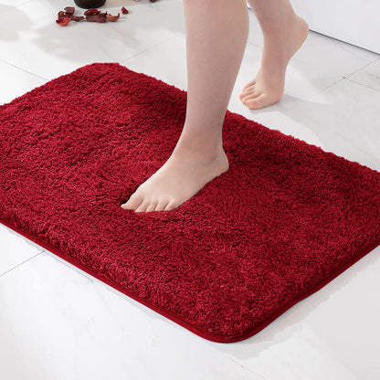 MIULEE Dark Purple Bathroom Rugs Soft Small Microfiber Bath Mat 16x24 Inch
