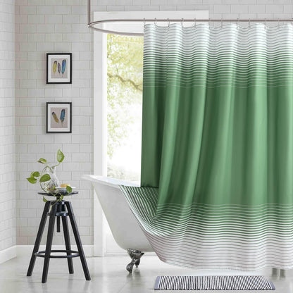 Fabric Shower Curtain, Blue Shower Curtain, Plolyester Ombre Shower Curtains for Bathroom, Modern Decorative Bathroom Curtains, 72" W x 72" H