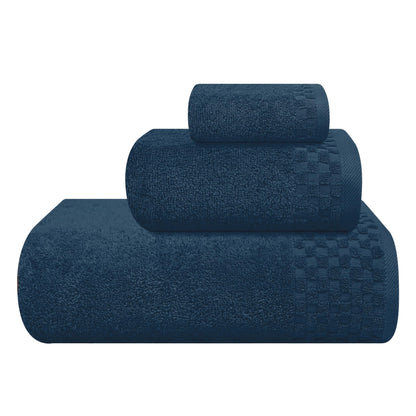 MyOwn Premium Cotton 6 Pack Towel Set for Bathroom, Contains 2 Bath Towels 28x55 inch, 2 Hand Towels 16x24 inch & 2 Wash Coths 12x12 inch, Ideal Everyday use, Compact & Lightweight - Black