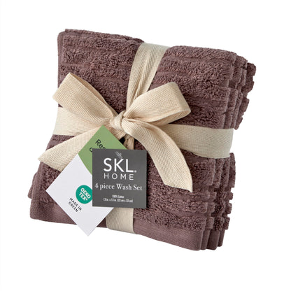 SKL Home CloudSoft Bath Towel Set, 6-Piece, 100% Cotton Luxury, Oatmeal