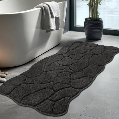 BSICPRO ‌Purple Bathroom Rugs, 24x36 Floral Bath Mats, French Rustic Style
