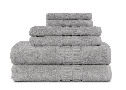 MyPillow MyTowels 6 Piece Towel Set - 100% Cotton Soft Absorbent Towels for Bathroom, 2 Bath Towels, 2 Hand Towels, 2 Washcloths [MyTowels 6-Piece Set, Khaki]