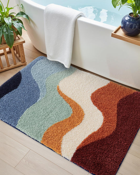 DEXI Colorful Bath Mats 36x24, Non Slip Washable Bathroom Rug