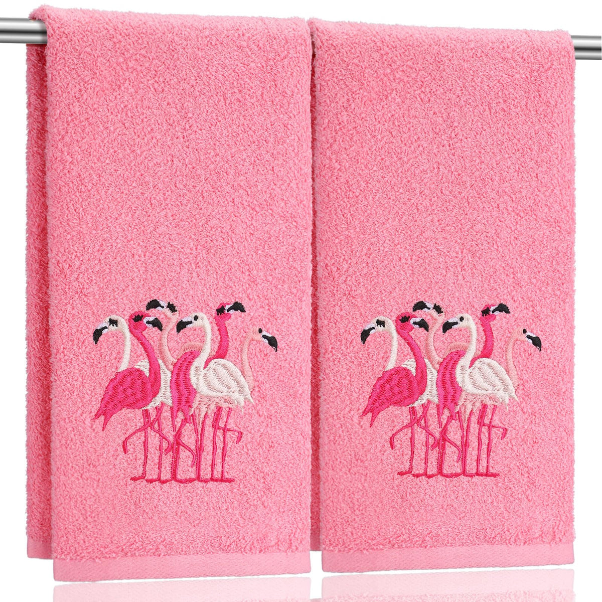 SmoothNovelty 2 Pcs Butterfly Hand Towels Purple Bathroom Decor 14x29 Inch