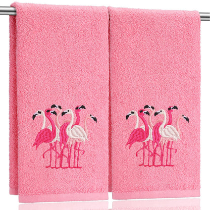 SmoothNovelty 2 Pcs Butterfly Hand Towels Purple Bathroom Decor 14x29 Inch