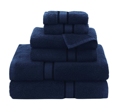 COTTON CRAFT Ultra Soft 6 Piece Towel Set - 100% Cotton Towels - Burgundy
