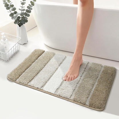 COSY HOMEER Bathroom Rugs 24x17,Ultra Soft Absorbent Bath Mat,Grey