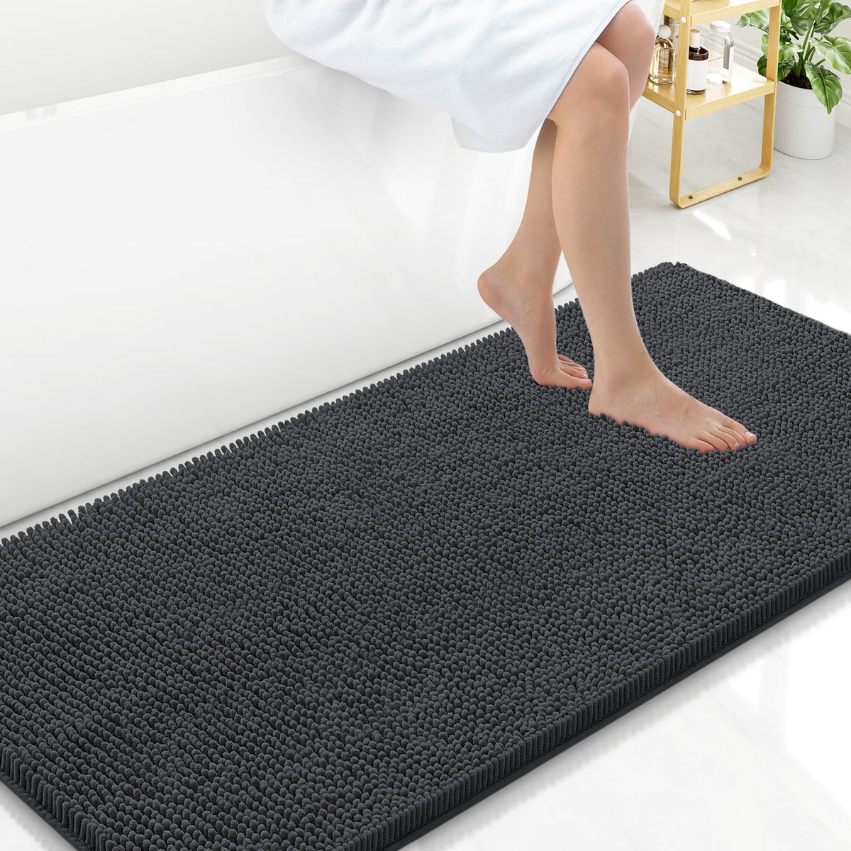 Arotive Bathroom Rugs 24x16, Soft Absorbent Shaggy Chenille Bath Rugs