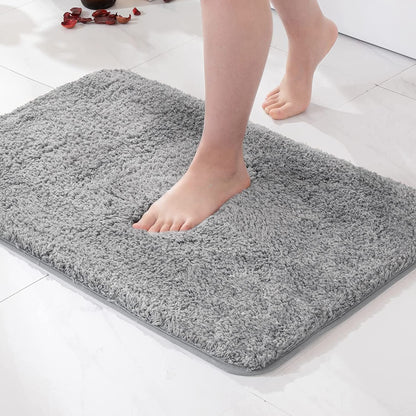 MIULEE Dark Purple Bathroom Rugs Soft Small Microfiber Bath Mat 16x24 Inch