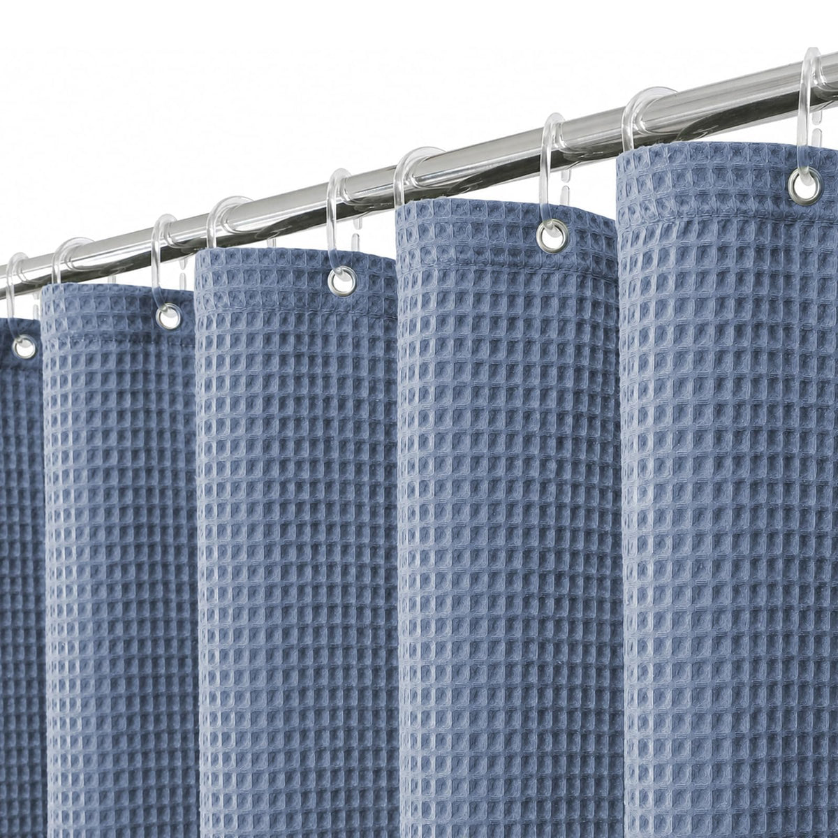 Colorful Star 256GSM Cotton Waffle Shower Curtain, Sage Green, 72 x 72