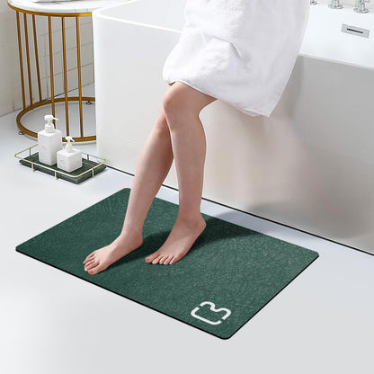 RUERYA Grey Long Bathroom Rugs Large Stone Bath Mats for Bathroom,15.7"x47"