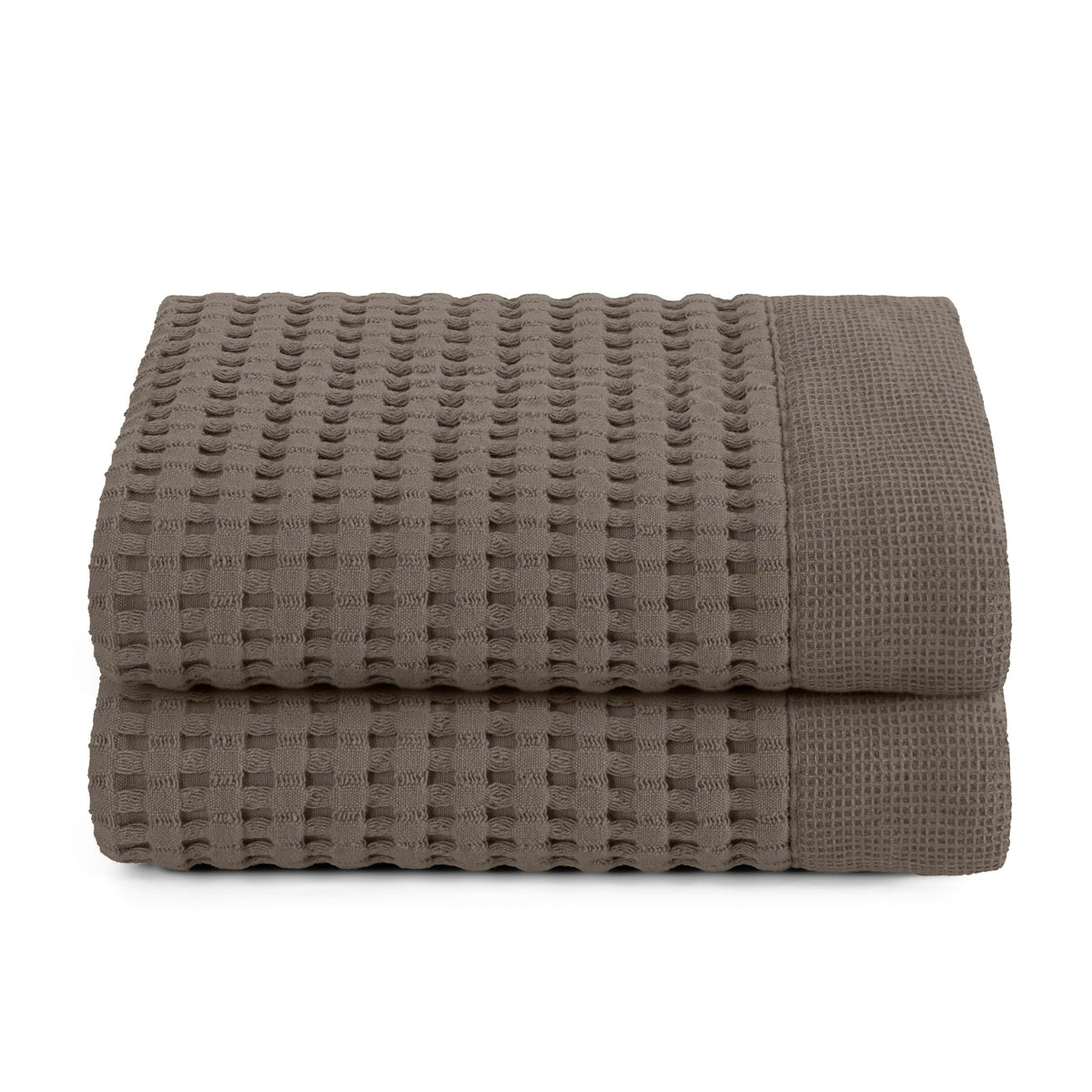 GILDEN TREE Waffle Hand Towels for Bathroom Quick Dry Large Luxury Lint Free Super Absorbent Cotton Hand Towels Set of 2, Modern Style (Cream)