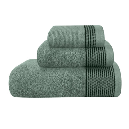 Belizzi Home 100% Cotton Ultra Soft 6 Pack Towel Set, Contains 2 Bath Towels 28x55 inchs, 2 Hand Towels 16x24 inchs & 2 Washcloths 12x12 inchs, Compact Lightweight & Highly Absorbant - Black