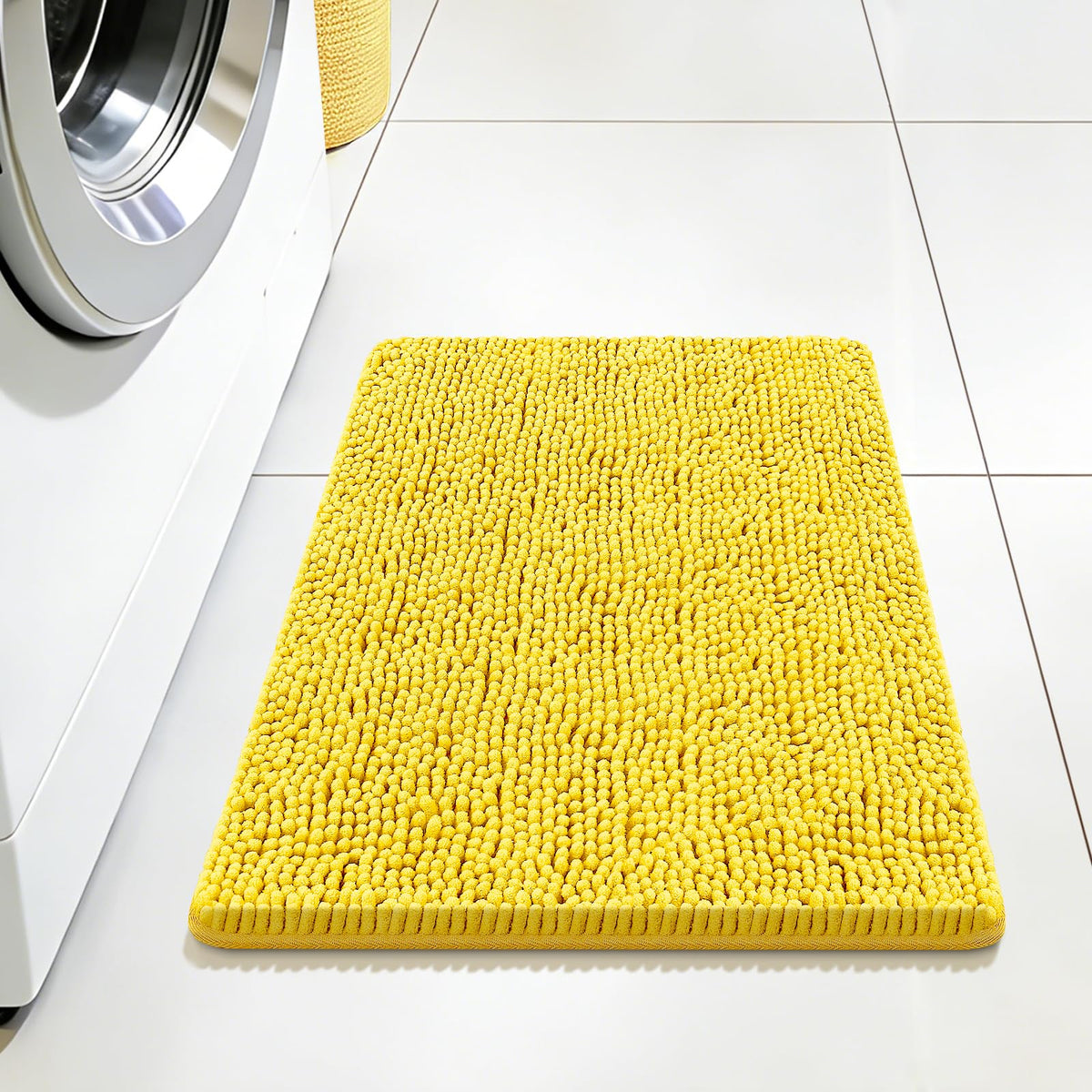 Bcoimo Bath Rug Mat,Sage Chenille High Absorbent Long Bathroom Runner Rugs