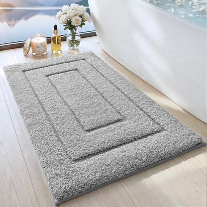 DEXI Bathroom Rugs 36x24, Non-Slip and Absorbent Bath Mat, Beige