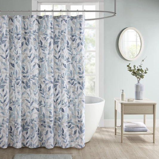 Madison Park Sofia Shower Curtain for Bathroom, 72 x 72, Blue