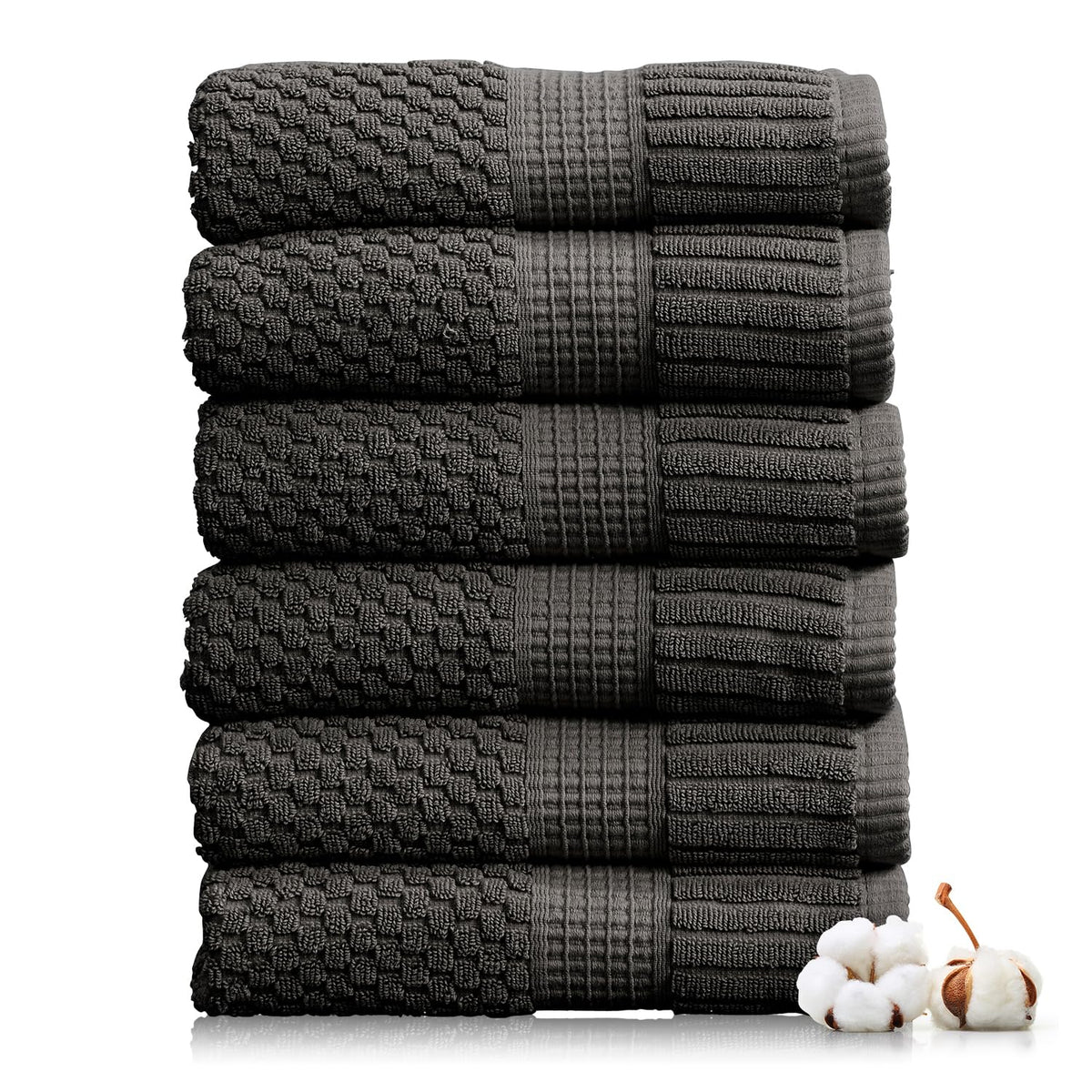 NY Loft 100% Cotton 4-Pack Bath Towel Set | White | Oeko-TEX | Quick-Dry