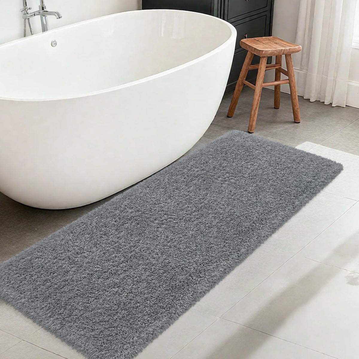 Pink Bathroom Rugs Non Slip 30"x20",Absorbent Bath Mat Quick Dry