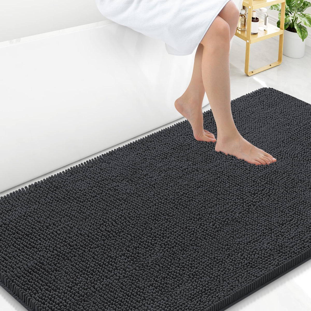 Arotive Bathroom Rugs 24x16, Soft Absorbent Shaggy Chenille Bath Rugs