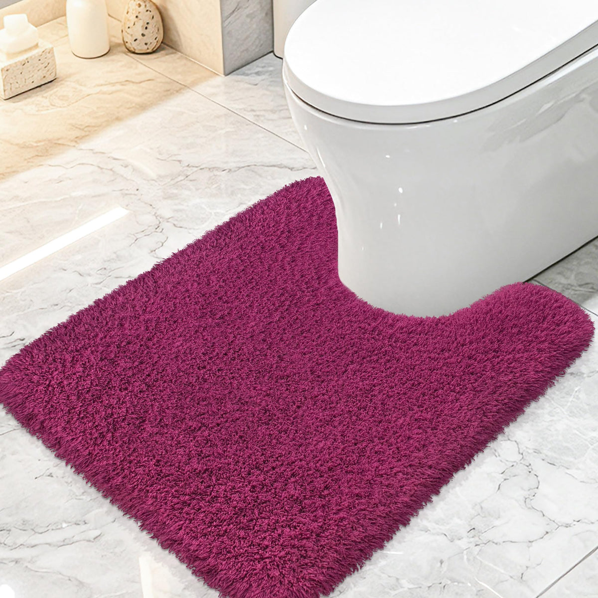 Pink Bathroom Rugs Non Slip 30"x20",Absorbent Bath Mat Quick Dry