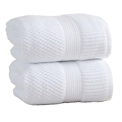 NY Loft 100% Cotton 4-Pack Bath Towel Set | White | Oeko-TEX | Quick-Dry