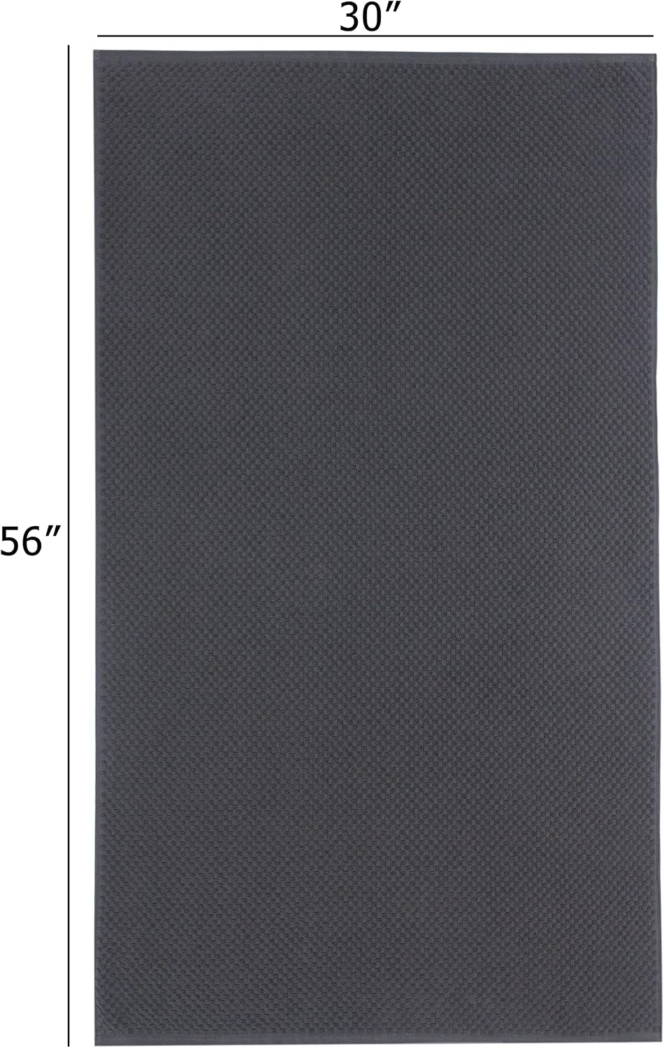 COTTON CRAFT Euro Spa Waffle Weave Bath Towels - Set of 4 Grey Towels