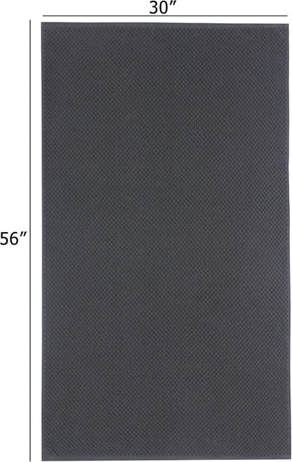 COTTON CRAFT Euro Spa Waffle Weave Bath Towels - Set of 4 Grey Towels